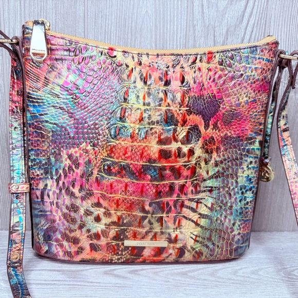 Brahmin rainbow fish Katie cross body shoulder bag purse rainbow rare - Picture 2 of 16